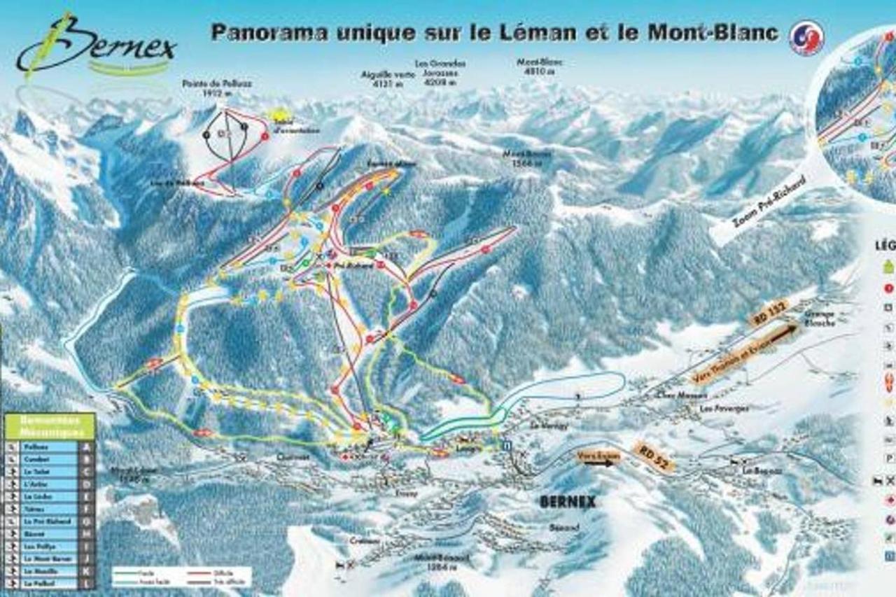 Le 211,ski et randonnée, lave linge ,parking Bernex Exterior foto